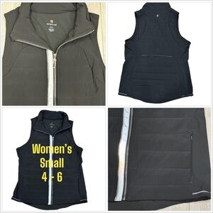 Women’s Tangerine Small 4 - 6 Vest Jacket Coat Black Sleeveless Packable Stretch